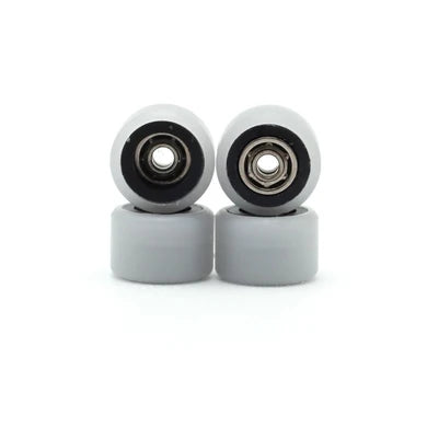 FlatFace Fingerboard Dual Bearing Dual Durometer V2 Bearing Wheels - Black and White
