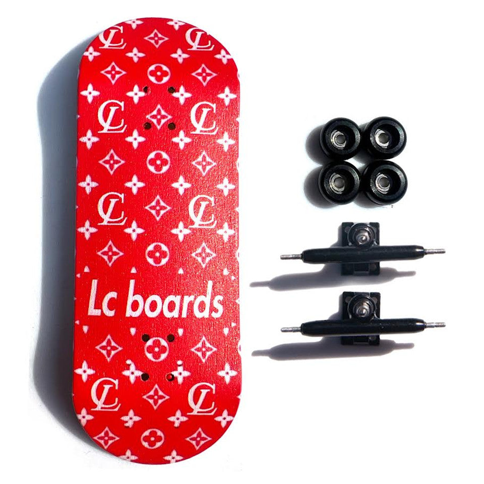 LC Boards Fingerboard 34mm Complete - Red LV