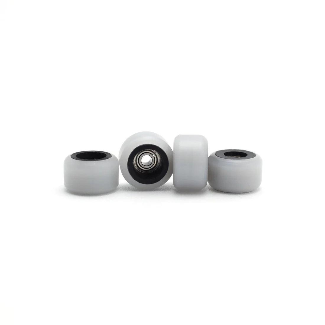 FlatFace Fingerboard Dual Durometer V2 Bearing Wheels - Black and White