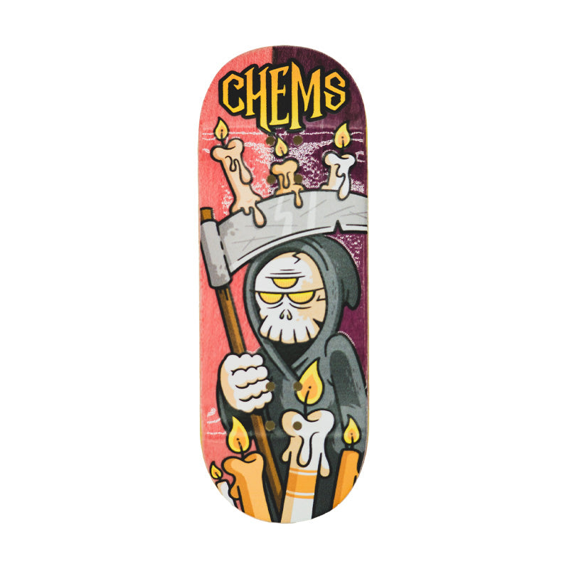 Chems "Candle Grim" Fingerboard Deck - Split Ply