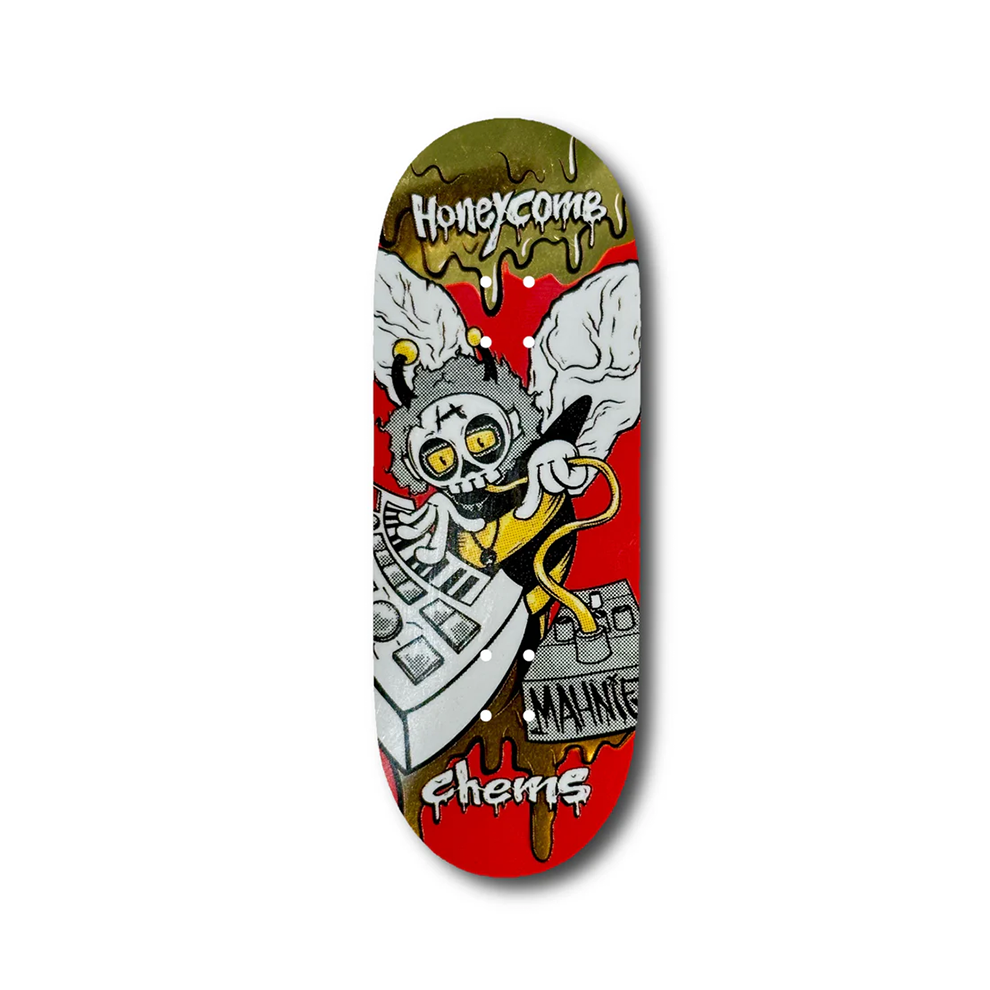 Chems "Honeycomb" Fingerboard Deck - Gold Foil