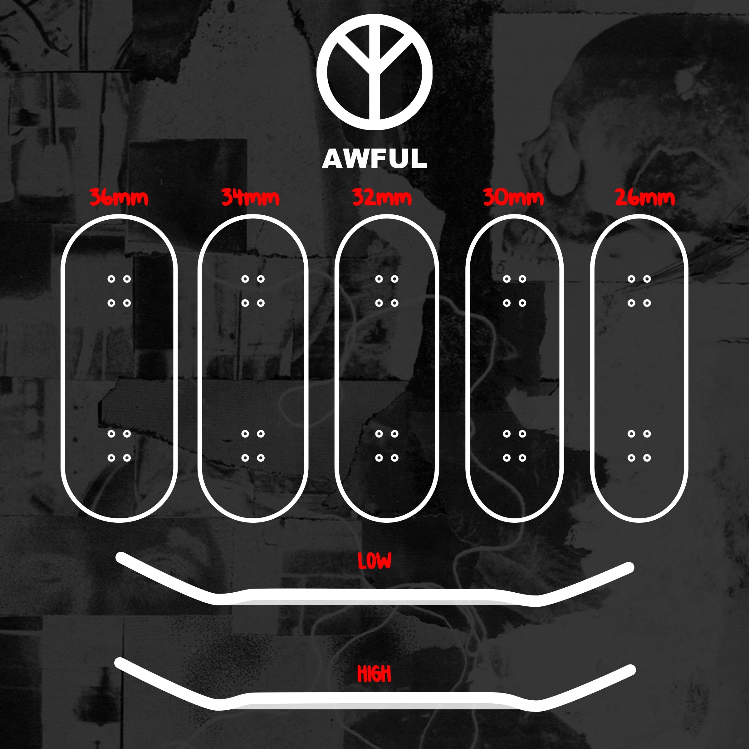 Awful Fingerboard Deck - Bones n all (Inverted)