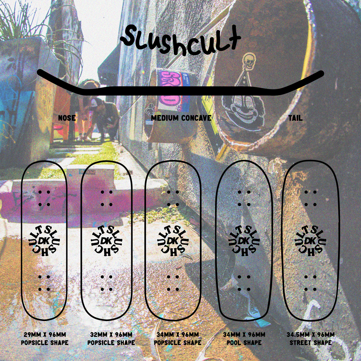 Slushcult "I Heart Cults" Fingerboard Deck