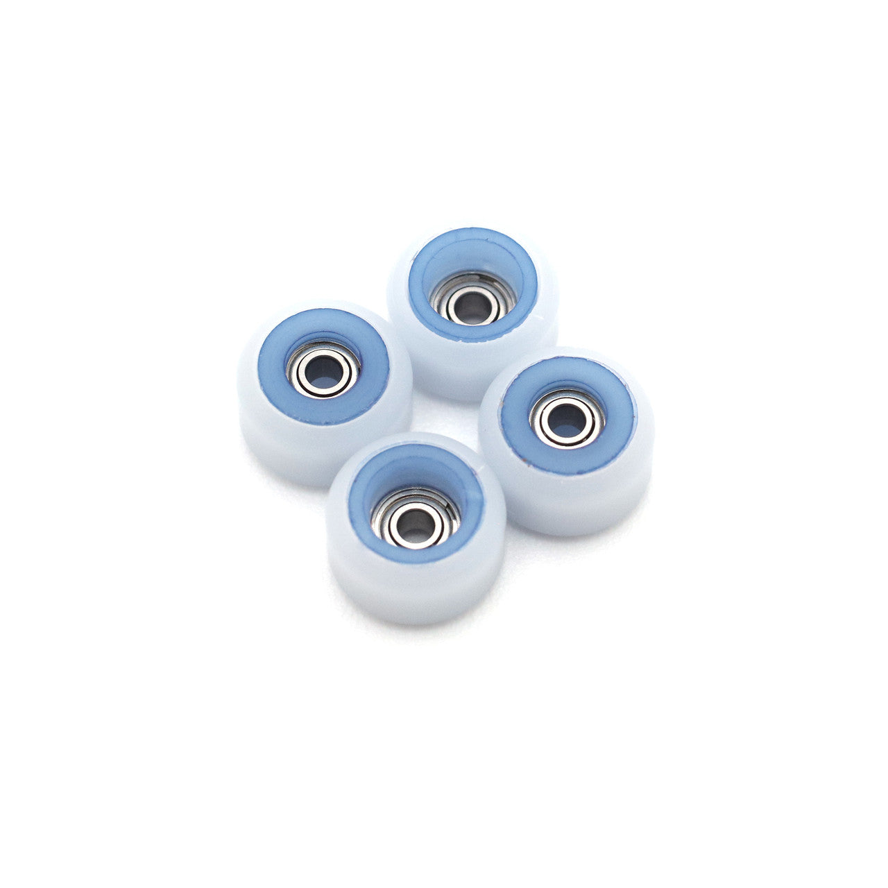 FlatFace Fingerboard Dual Durometer V2 Bearing Wheels - Blueberry and White