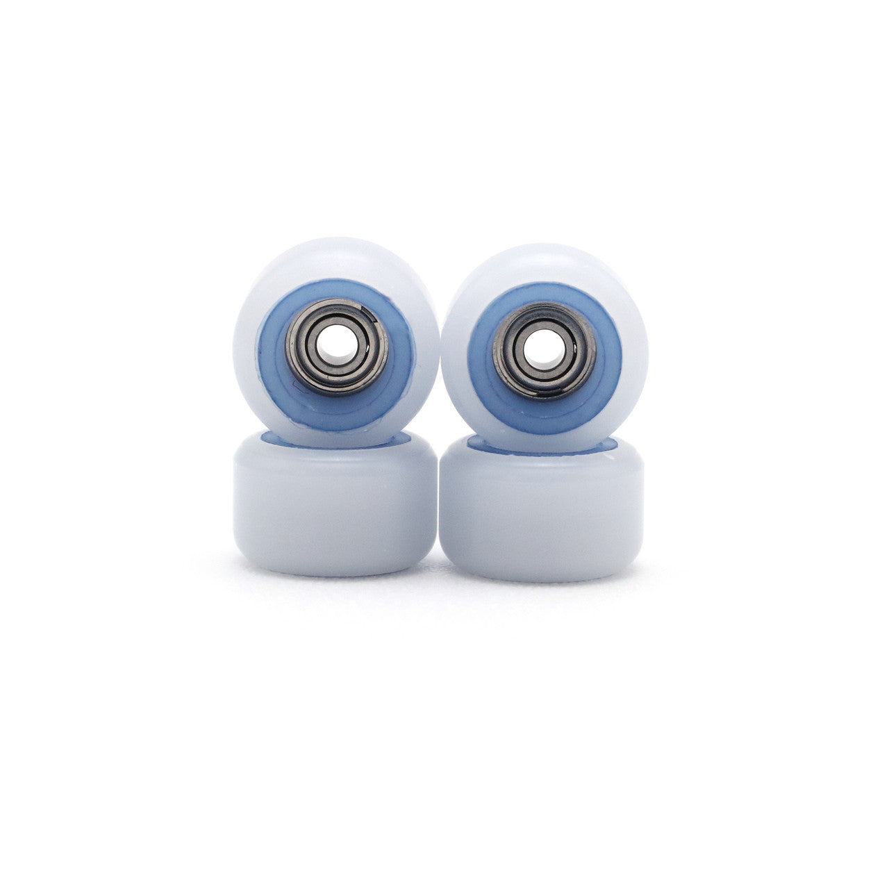 FlatFace Fingerboard Dual Durometer V2 Bearing Wheels - Blueberry and White