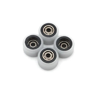 FlatFace Fingerboard Dual Bearing Dual Durometer V2 Bearing Wheels - Black and White