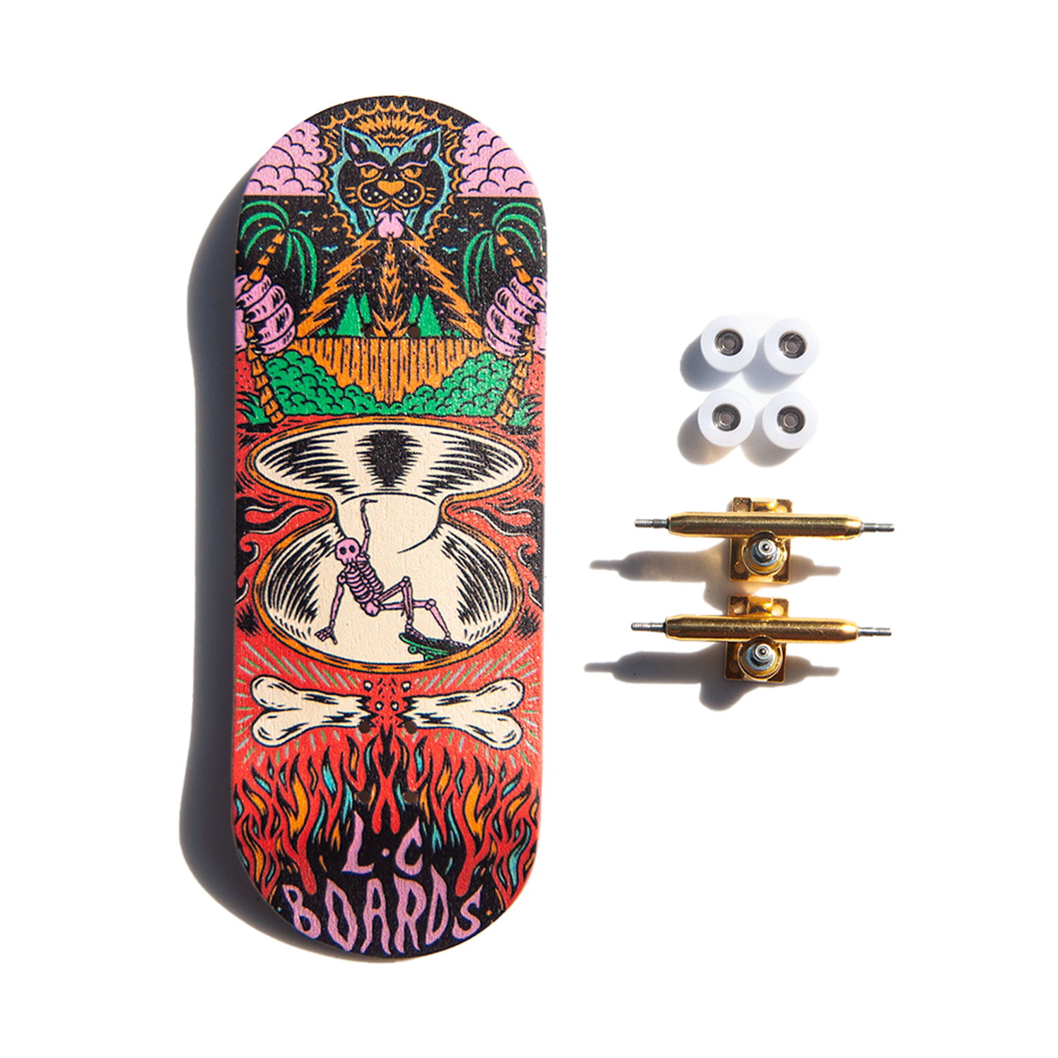 LC Boards Fingerboard 34mm Complete - Bones