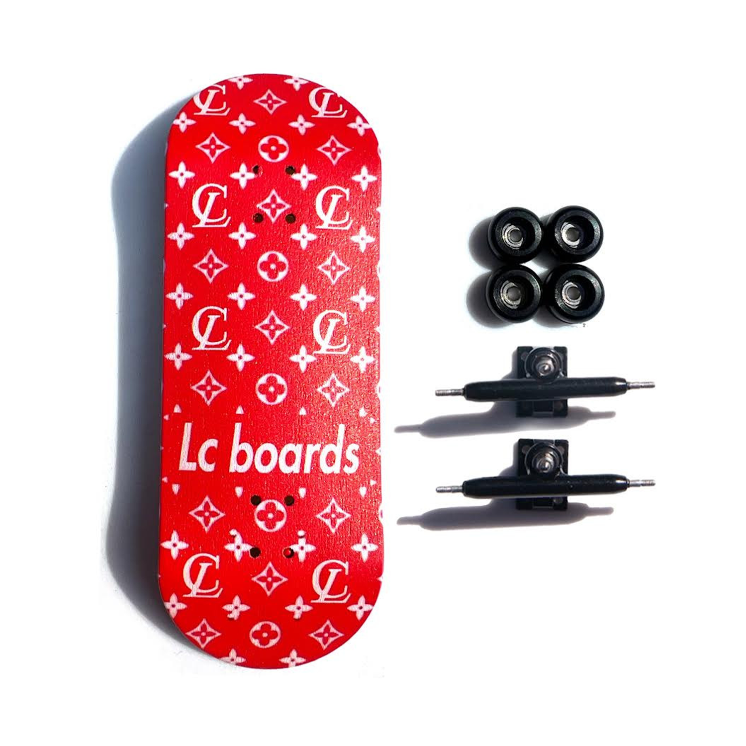 LC Boards Fingerboard 34mm Complete - Red LV