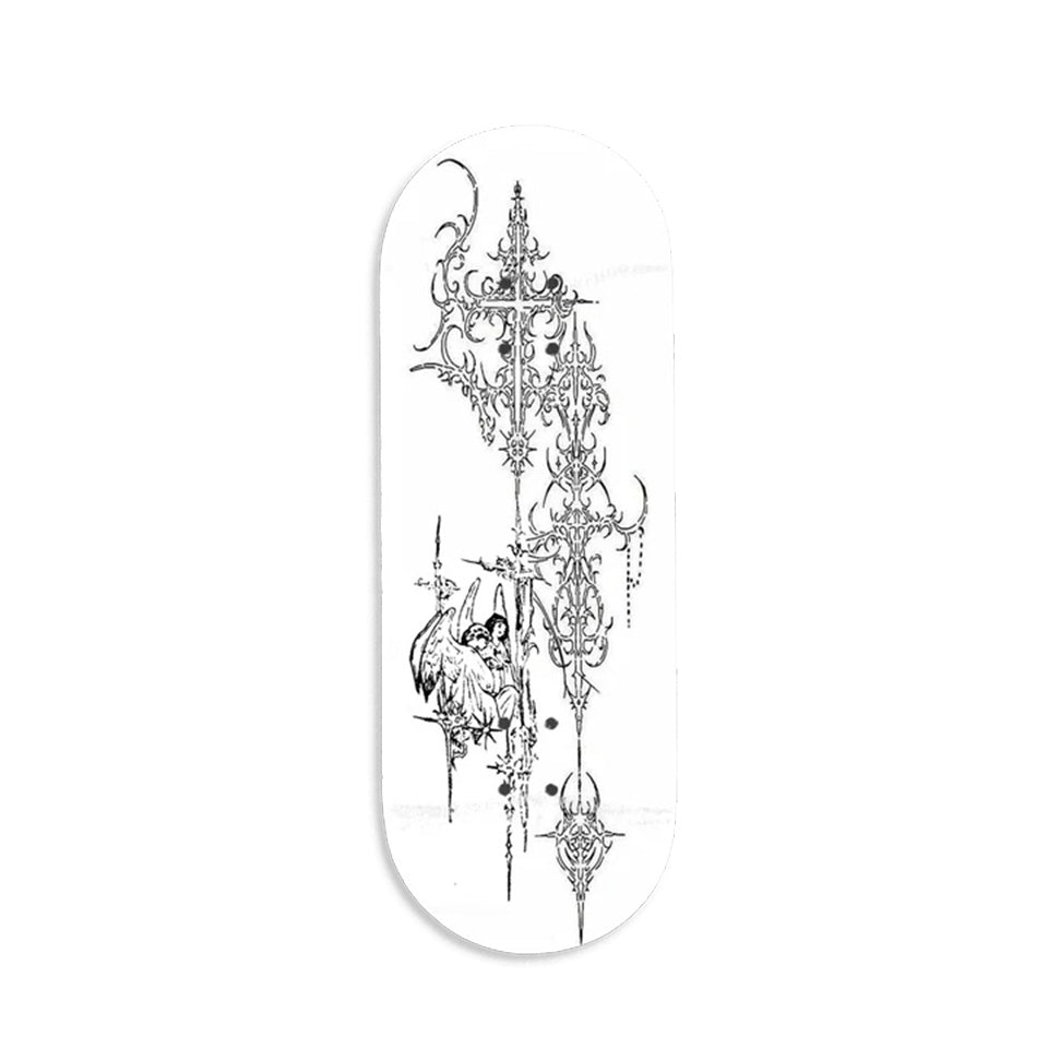 Awful Fingerboard Deck - Gothic (White)
