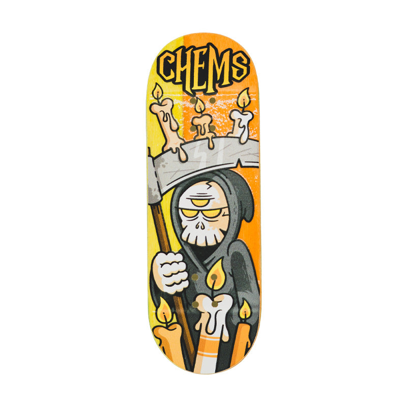 Chems "Candle Grim" Fingerboard Deck - Split Ply