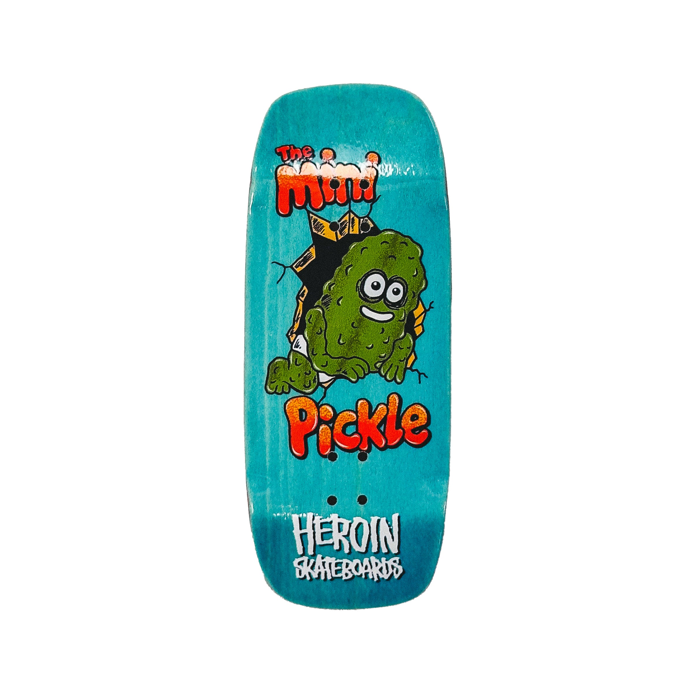 Chems x Heroin Skateboards Fingerboard Deck - Mini Pickle (Blue)