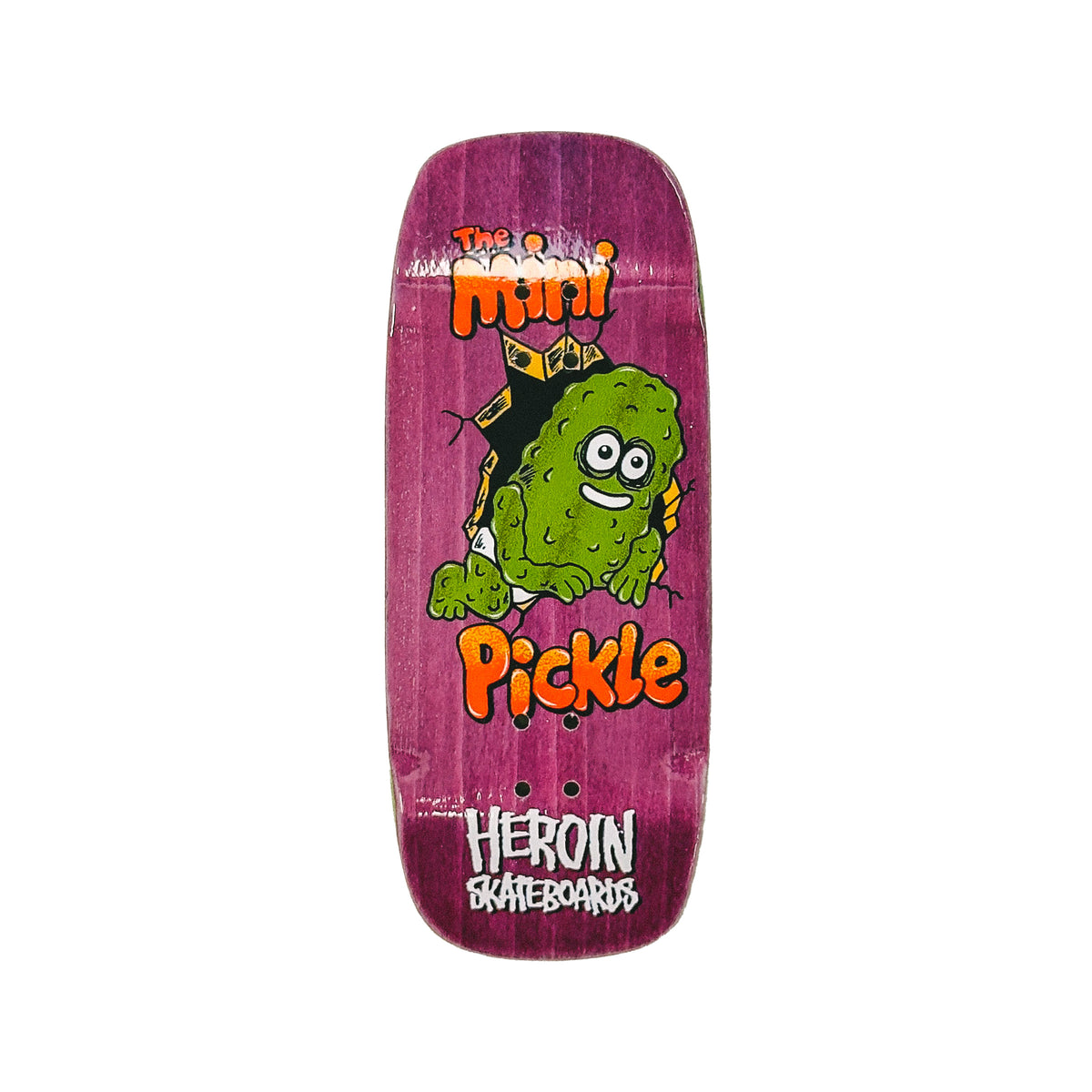 Chems x Heroin Skateboards Fingerboard Deck - Mini Pickle (Purple)