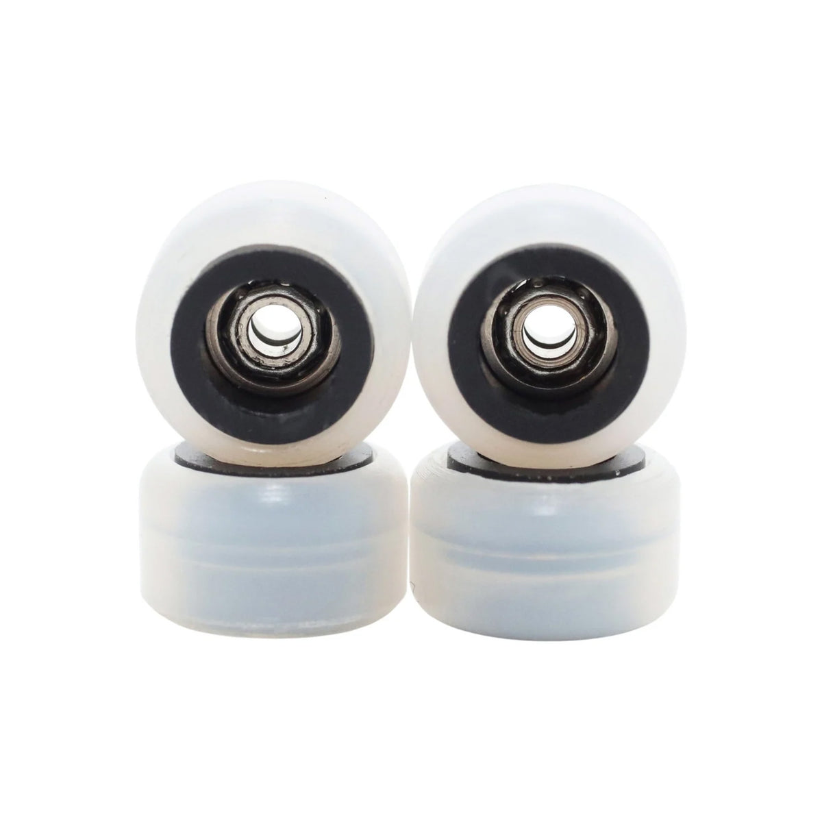 FlatFace Fingerboard Dual Durometer V2 Bearing Wheels - White and Black