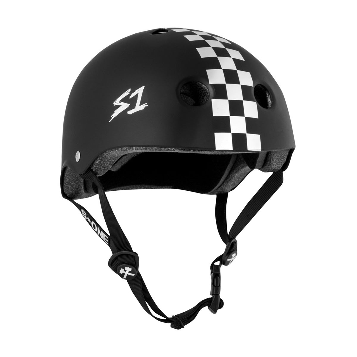 S1 Lifer Helmet - Matte Black Checkers