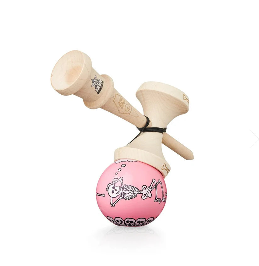 Krom Jody Barton Skeletons Pink Kendama