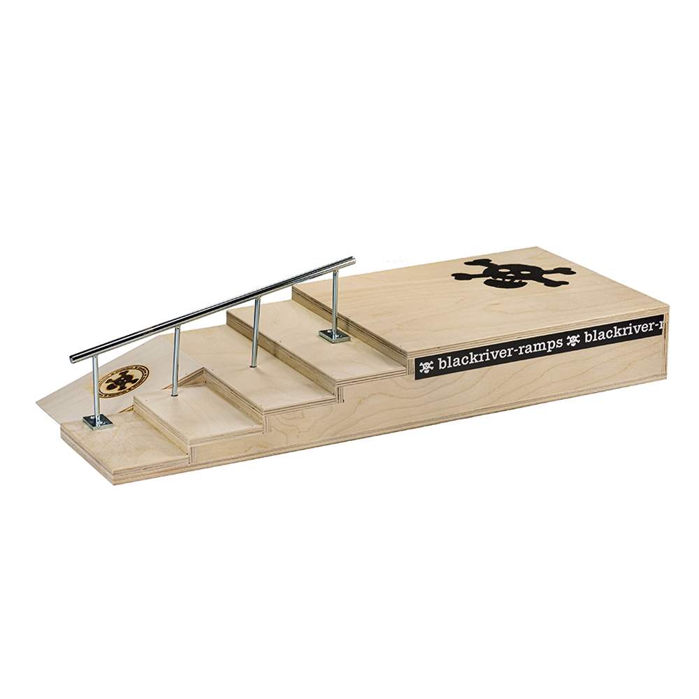 Blackriver Fingerboard Ramps - Stairset with Round Rail